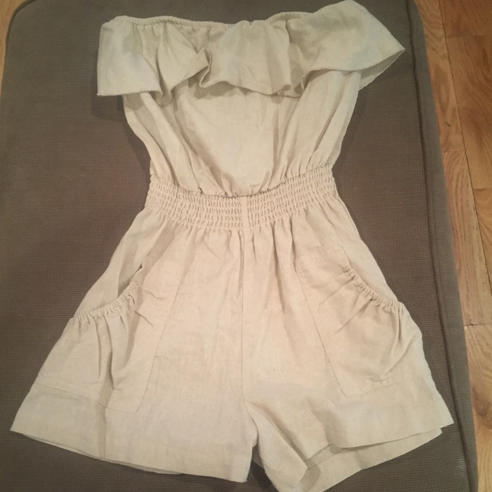 Cute Linen Romper Ali & Kris